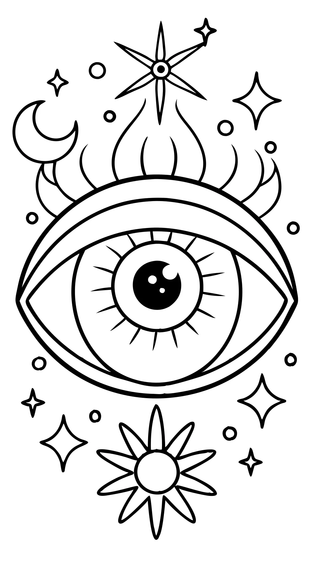 eyeball coloring page